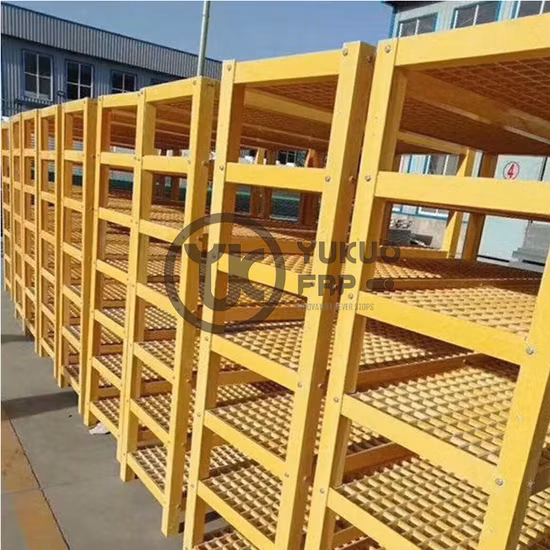 Suministro de fábrica de rejillas de FRP antideslizante/plataforma de FRP/productos para plantas químicas