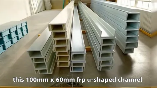 GRP de alta resistencia, canal en U de FRP, perfil pultruido en forma de C