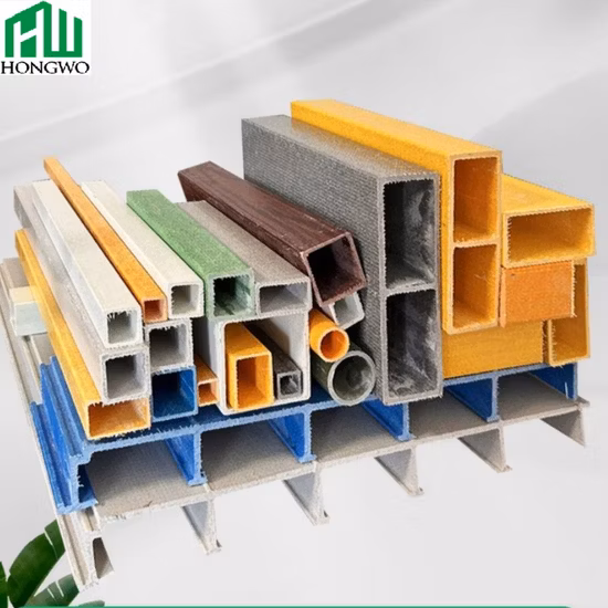 Forma de canal C de FRP de fibra de vidrio pultruida de salida de fábrica con precio favorable.