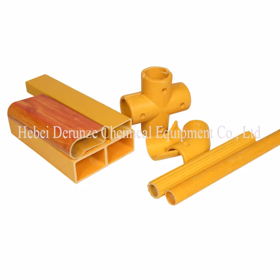 Perfiles huecos cuadrados de polímero FRP reforzado con fibra de vidrio pultruido