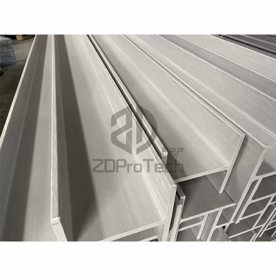 Proveedor de productos de fibra de vidrio Perfiles estructurales Viga I de plástico Viga H FRP.