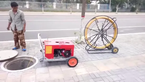 Rodador de conducto de fibra de vidrio de alta calidad, varilla de conducto FRP, varilla eléctrica, Cable de fibra de vidrio, varilla de conducto de fibra de vidrio de 350m